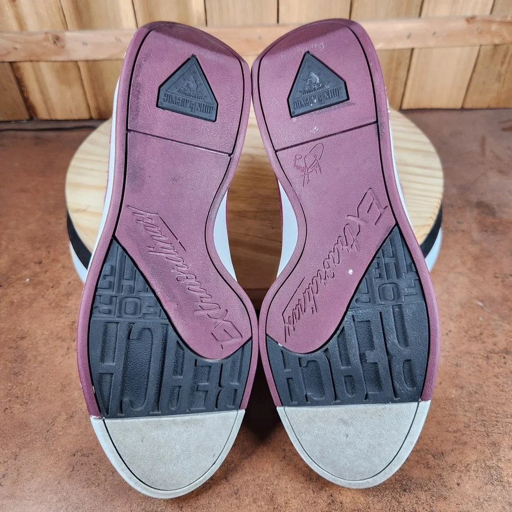 John Fluevog Type 3 Shoes Mens 10 Burgundy Suede‎ Chukka Sneakers Casual Leather